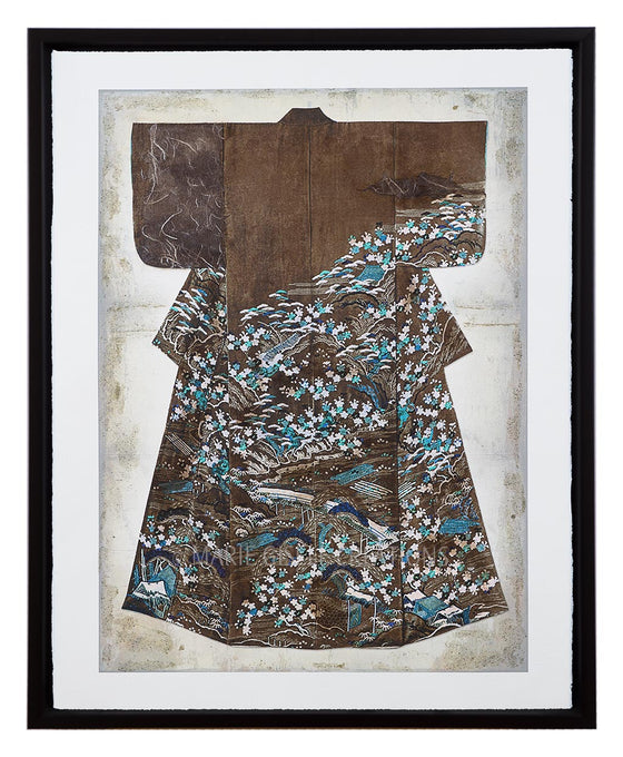 Brown and Blue Kimono
