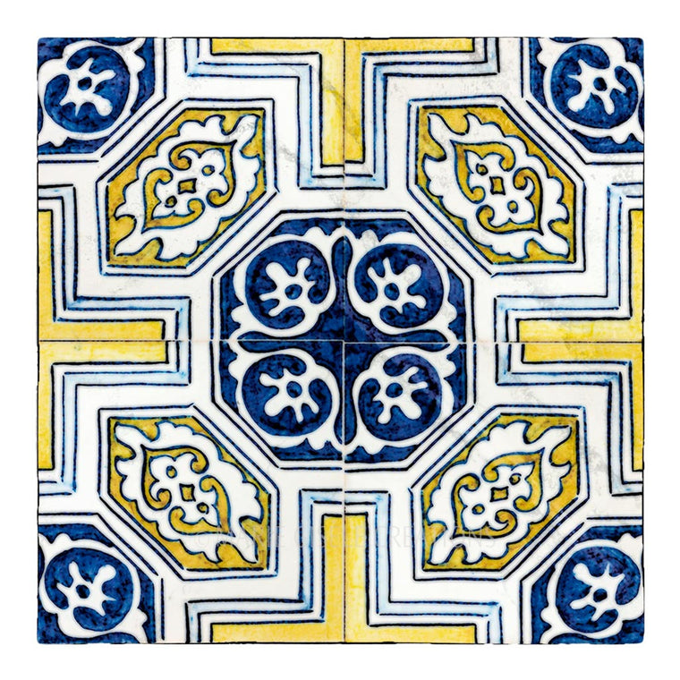 Yellow and Blue Ceramic