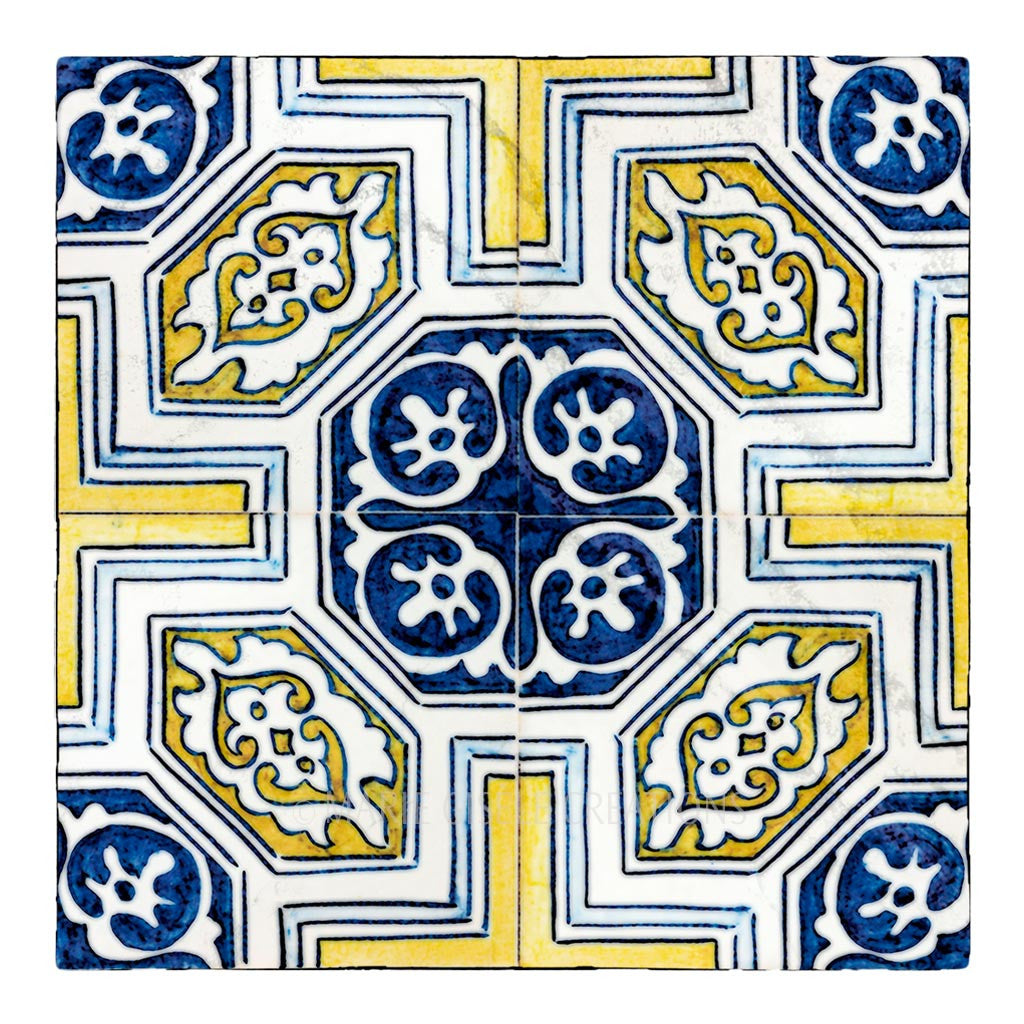 Yellow and Blue Ceramic